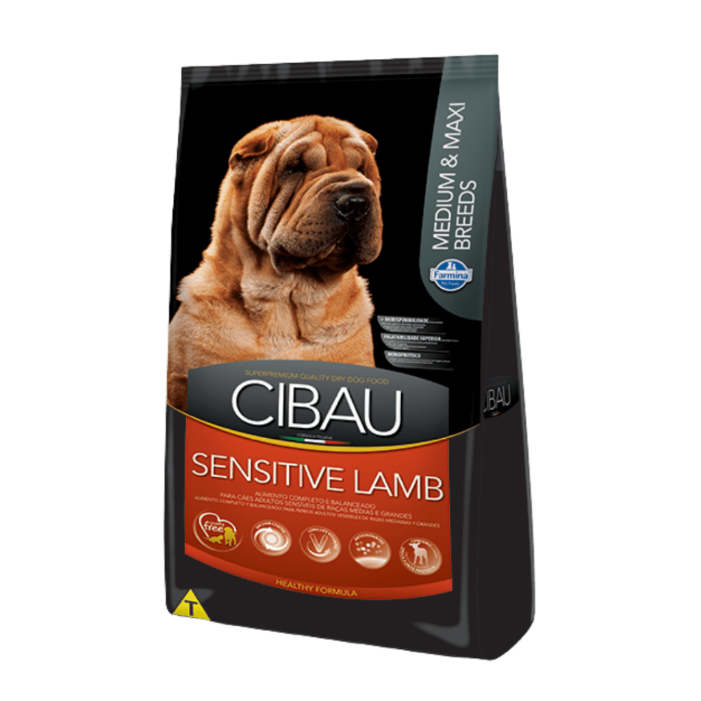 alimento cibau sensitive cordero medium y maxi