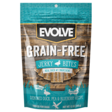 Evolve Perro Snacks Grain Free Jerky Pato