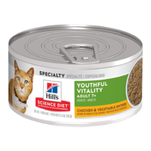 Hill's Science Diet Gato Adulto 7+ Youthful Vitality Pollo & Vegetales Lata